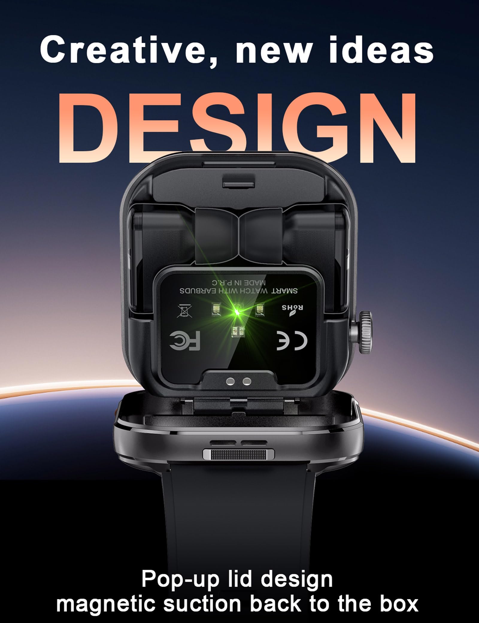 ZJX Reloj inteligente con auriculares