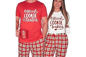 Official Cookie Baker And Tester Matching Christmas Couple Pajamas Sets