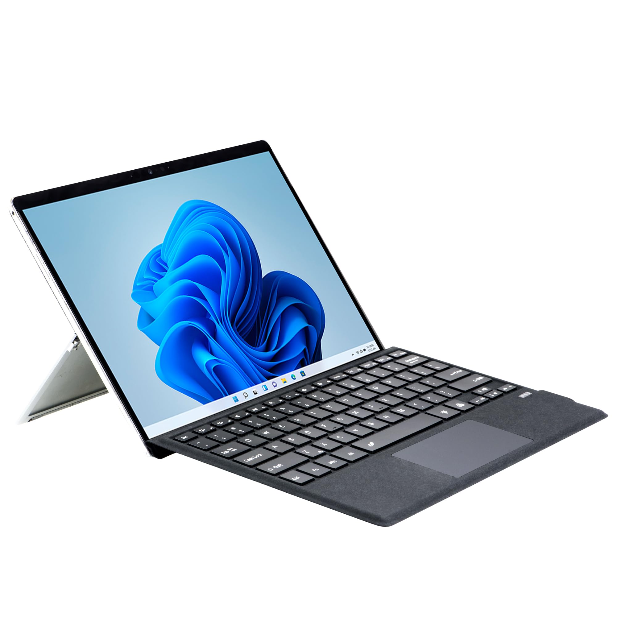 Teclado Bluetooth Surface Pro con trackpad multitáctil y retroiluminación mobee carbón 7