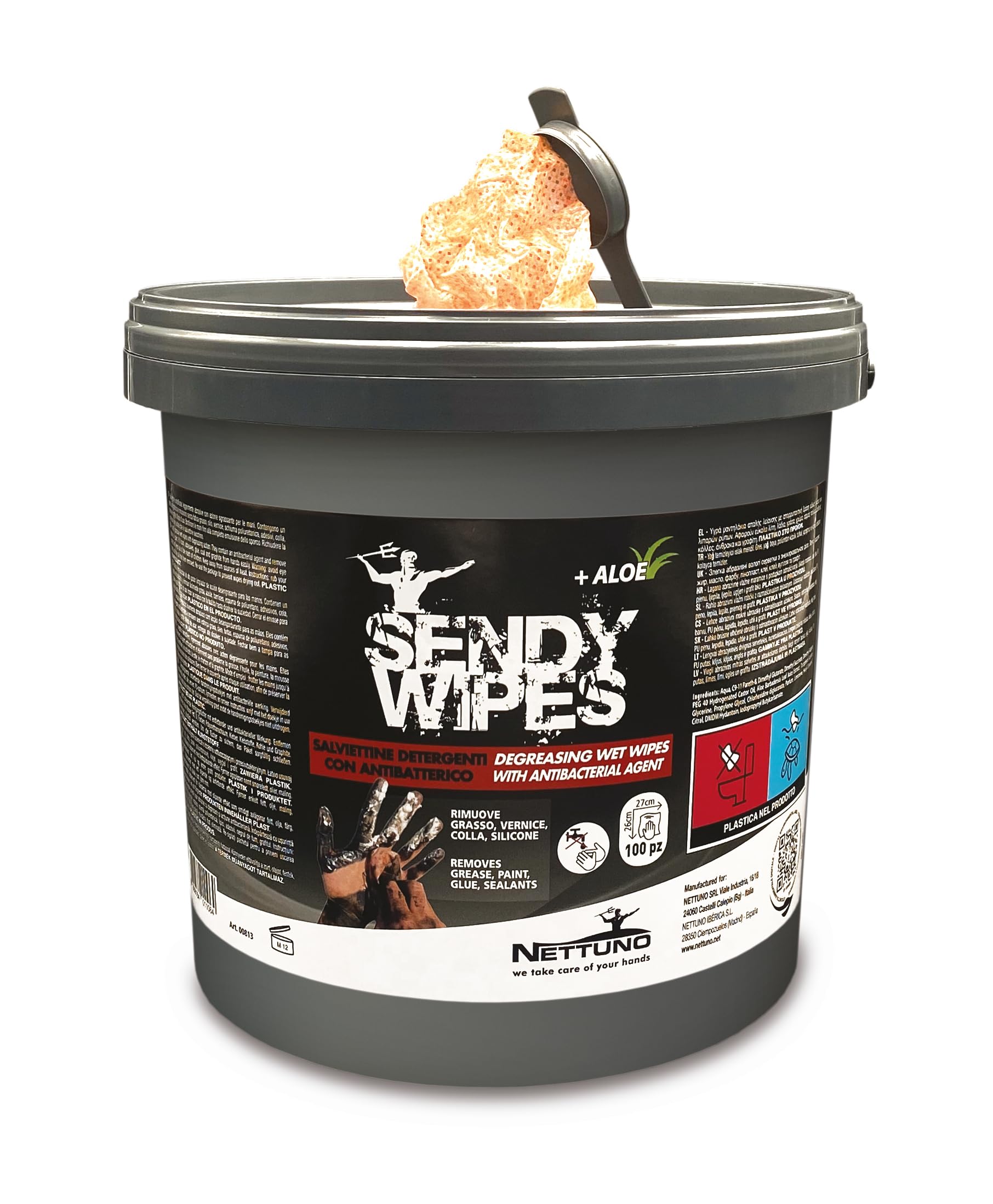 Lingettes nettoyants Nettuno Seau 100pz