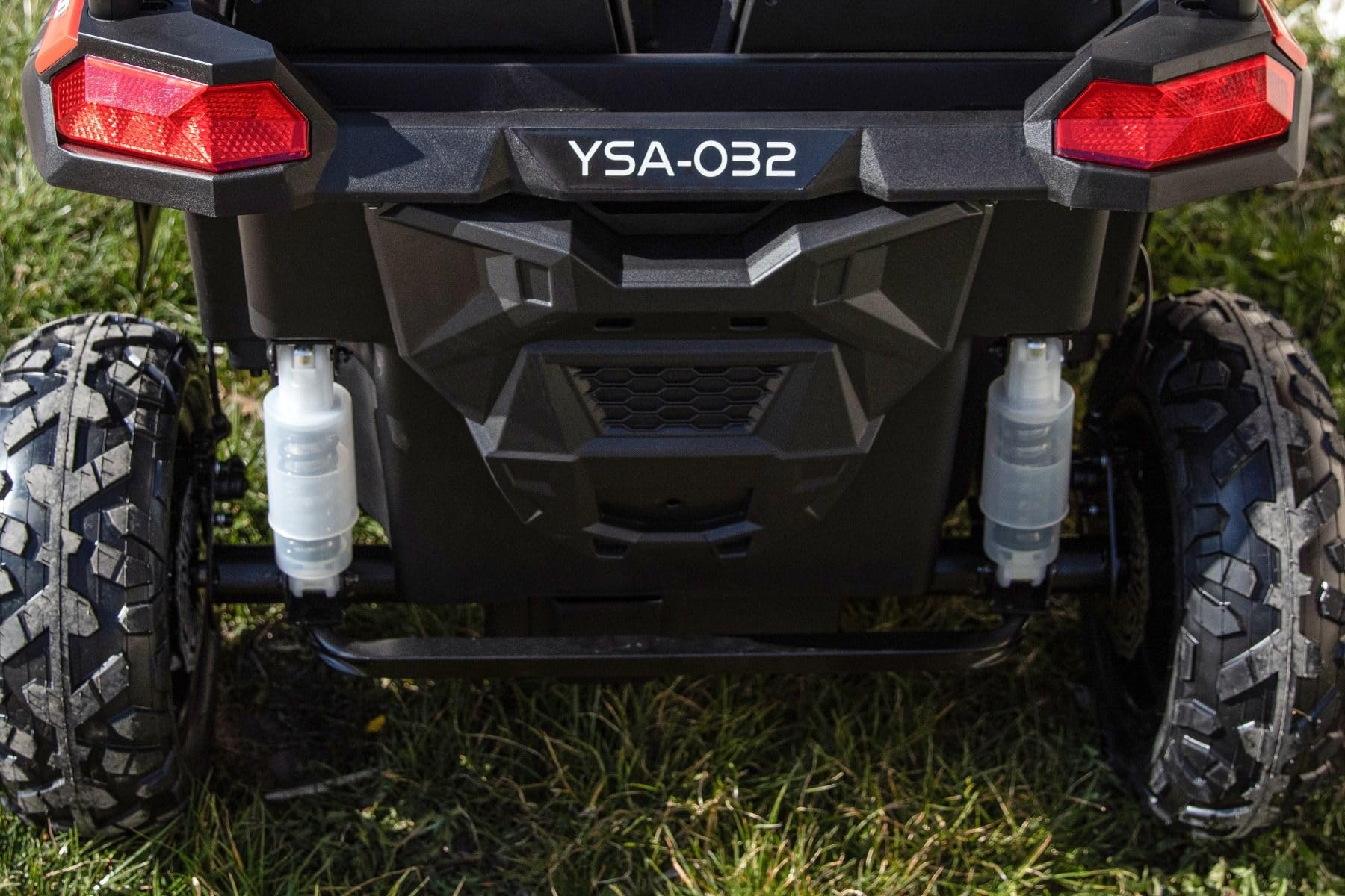 UTV XXL elektryczny samochód na pedały, 24 V, różowy, dwumiejscowy, silnik z mechanizmem różnicowym, nadmuchiwane gumowe koła, wiszące tylne osie, hamulec tarczowy, tapicerowane siedzisko, regulowana