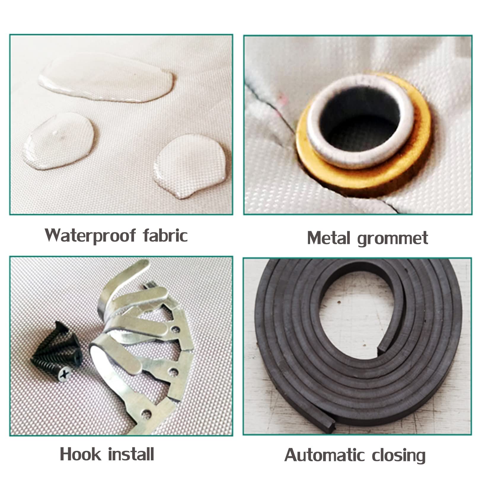 Tenda per porta con isolamento termico magnetico, resistente, extra larga, impermeabile, ideale per ingresso balcone o garage