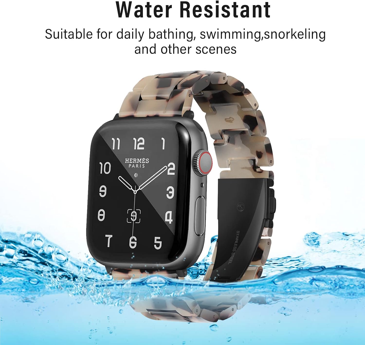 HOPO Resin Bands Compatible With Apple Watch Band iWatch Band For Women Men image 5