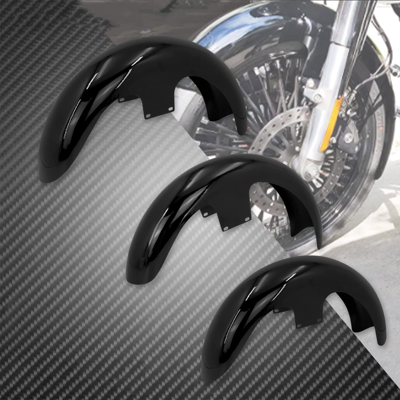 Motorrad Schutzblech Motorrad Stahl 19'' 21'' Wrap Kotflügel Vorne Für Touring Für Straße Für King Für