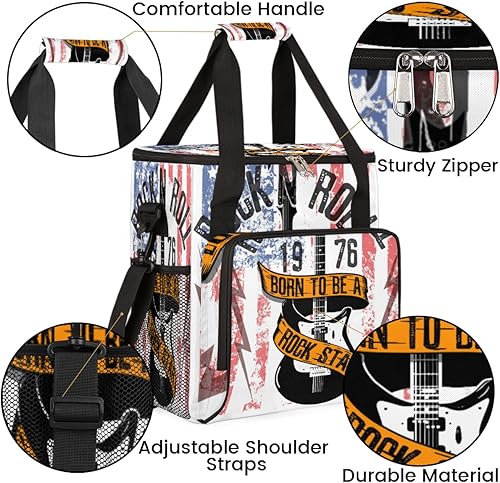 Miniatura 6 de Bolsa de transporte para cafetera de café abstracta con estampado de guitarra, para Keurig K-Mini o K-Mini Plus K-Cup Pods, almacenamiento portátil,