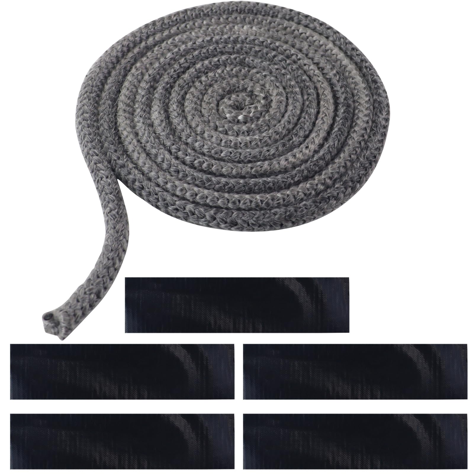 Guarnizione Stufa a Legna, Corda Ignifuga fibra di vetro, guarnizione Stufa a Pellet, Alta Temperatura, Nastro Isolante in Fibra, per Stufe, Tubi Di Forni, Porta del Forno, Camino(Φ 10mm x 2.5m)