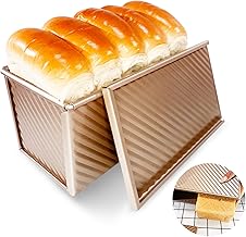 Loaf Pan with Lid Nonstick Bread Toast Mould with Cover Aluminum Alloy Bakeware with Large Capacity Loaf Toast Mold for Home Baking Ideal Baking Set Gift for Bread Lover
