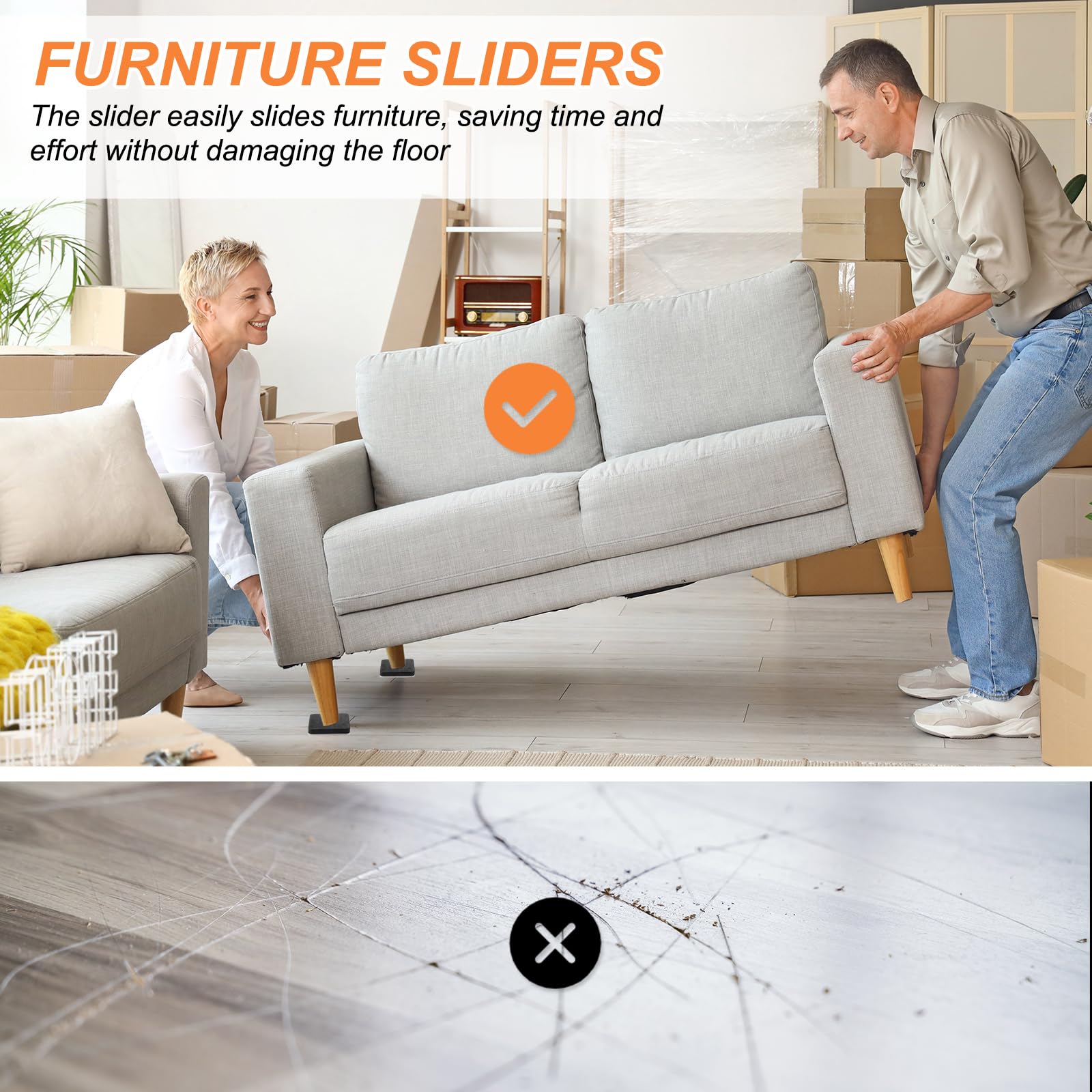 PATIKIL 2.5 Inch Felt Furniture Sliders - Image 4