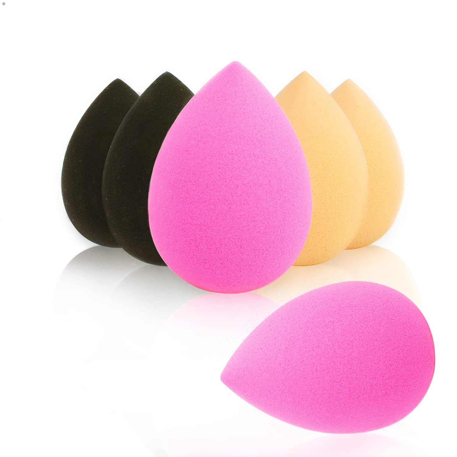 o1beauty 6 Pcs Makeup Sponge Set, Makeup Blender, Face Blender, Makeup Brush, Makeup Remover, Foundation Blending Sponge