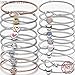 New 2025 925 Sterling Silver Love Heart Sliding Bracelet Plata Original Multi Snake Chain Sparkling Disc Mouse Heart Clasp Bangle Jewelry Fashion Accessories Creative Gift