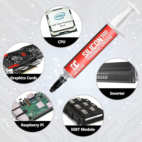 Miniatura 5 de Pasta térmica, 0.32 oz de pasta compuesta térmica de CPU, pasta disipadora de calor para todos los enfriadores, CPU, GPU, procesador IC, alto