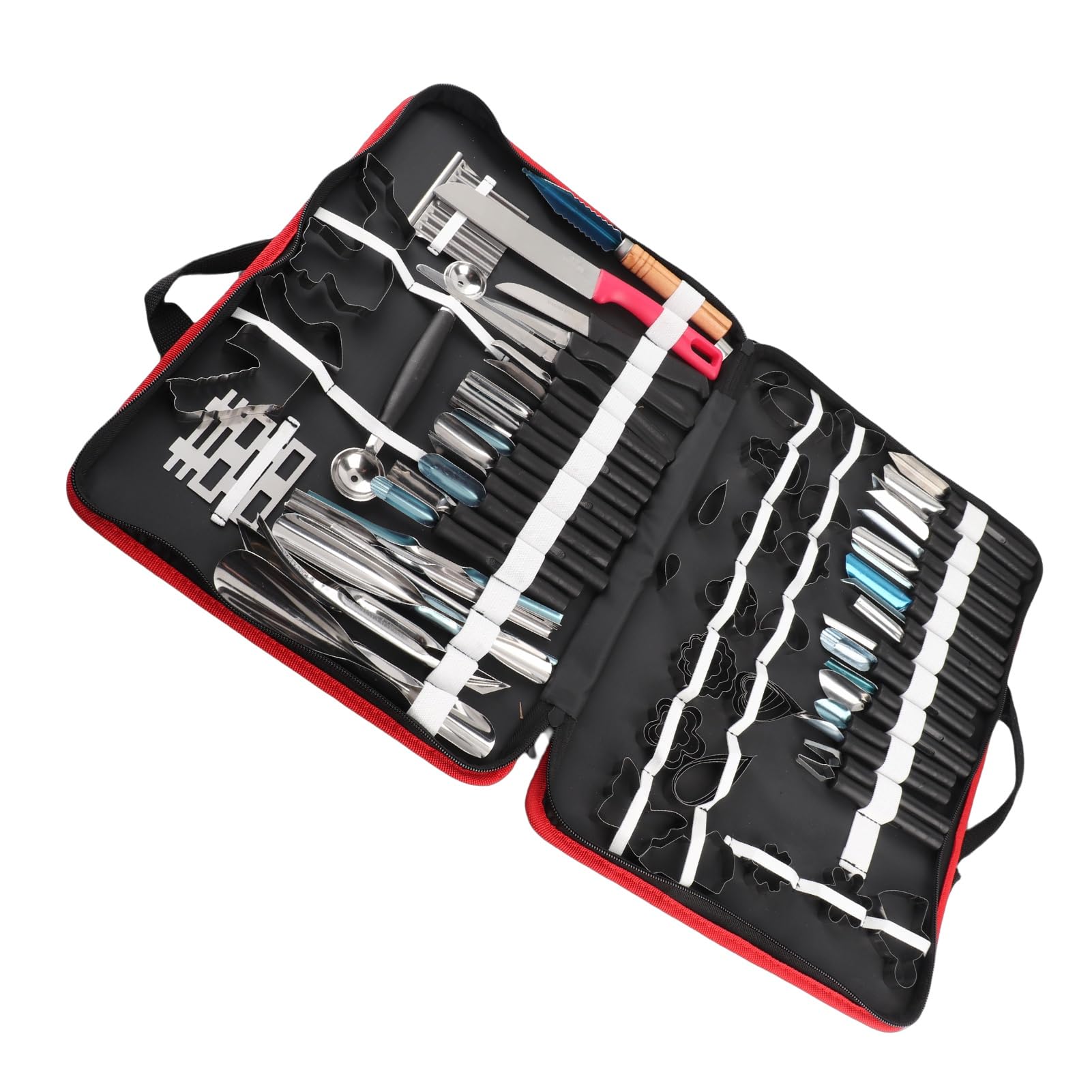 Atyhao 80 pièces/Ensemble Ensembles de Sculpture Kit d'outils d'épluchage de Sculpture culinaire pour la Garniture de Fruits et légumes