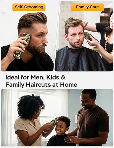 Miniatura 6 de Hair Clippers for Men, Cordless & Corded Barber Clipper with 5Hrs Runtime, 7000RPM Rotary Motor & LED Display, Waterproof Professional Hair Cutting