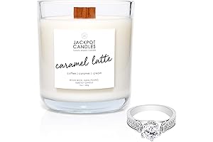 Caramel Coffee Latte Candle with Surprise Jewelry Ring