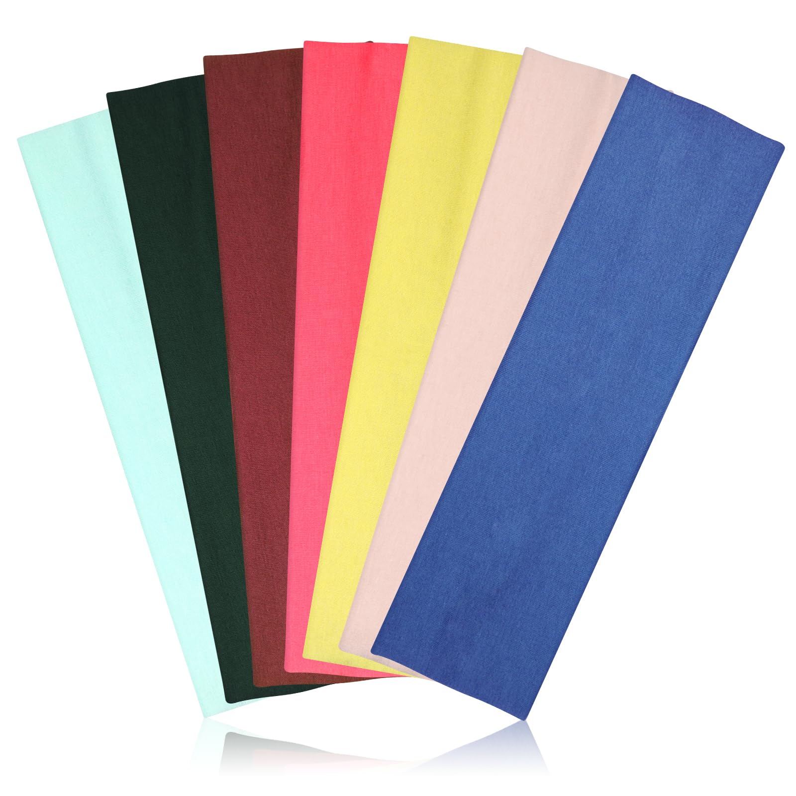 DiyJibb Stirnbänder für Frauen, rutschfest, 7 Stück, modische Sport-Haarbänder für Damenhaar, weiches Baumwolltuch, Dehnbare Stirnbänder für Frauen, für Workout, Yoga, Laufen