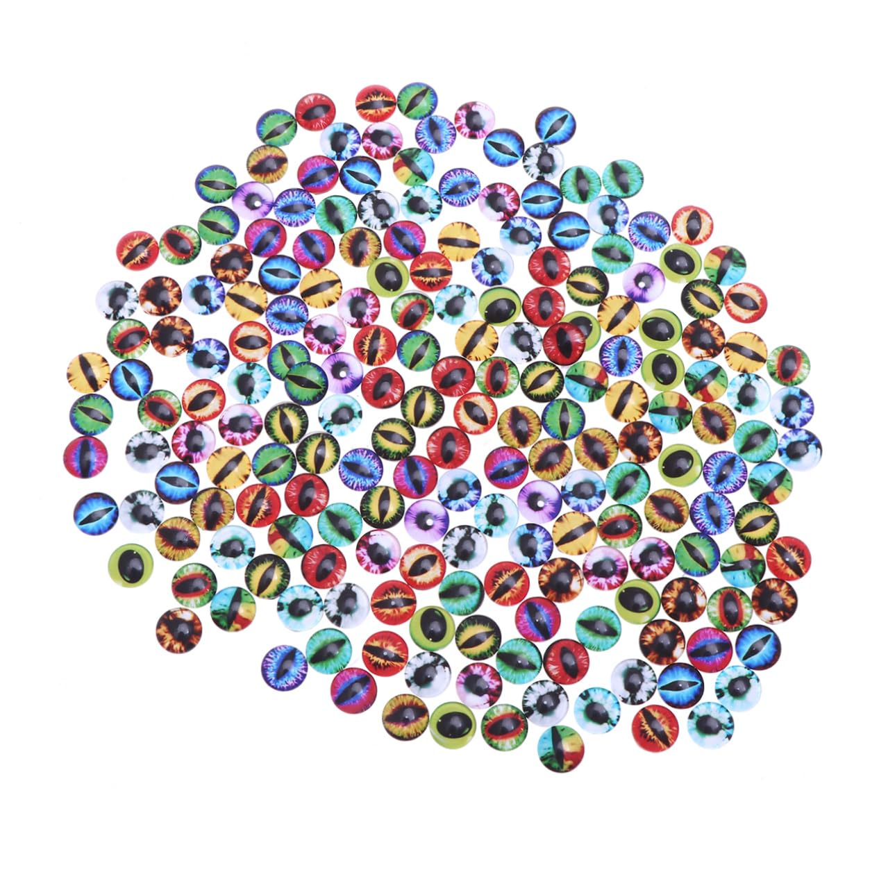 NUOBESTY 400stücke Drachenaugen Bunte Glas-kristall-schnappknöpfe Für Armbänder Und Schmuckherstellung Vielseitig Einsetzbar Für Bastelprojekte Und Dekoration