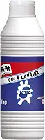 Cola Branca Pritt Tenaz, ideal para uso em casa, escola ou escritório, transparente, Cola escolar atóxica adequada para crianças, Embalagem 1x1kg