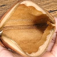 Vista 3 de 1 monedero pequeño para mujer, monedero de cuero con cremallera, monedero de cambio de cuero, monedero para monedas y varias tarjetas, bolsa