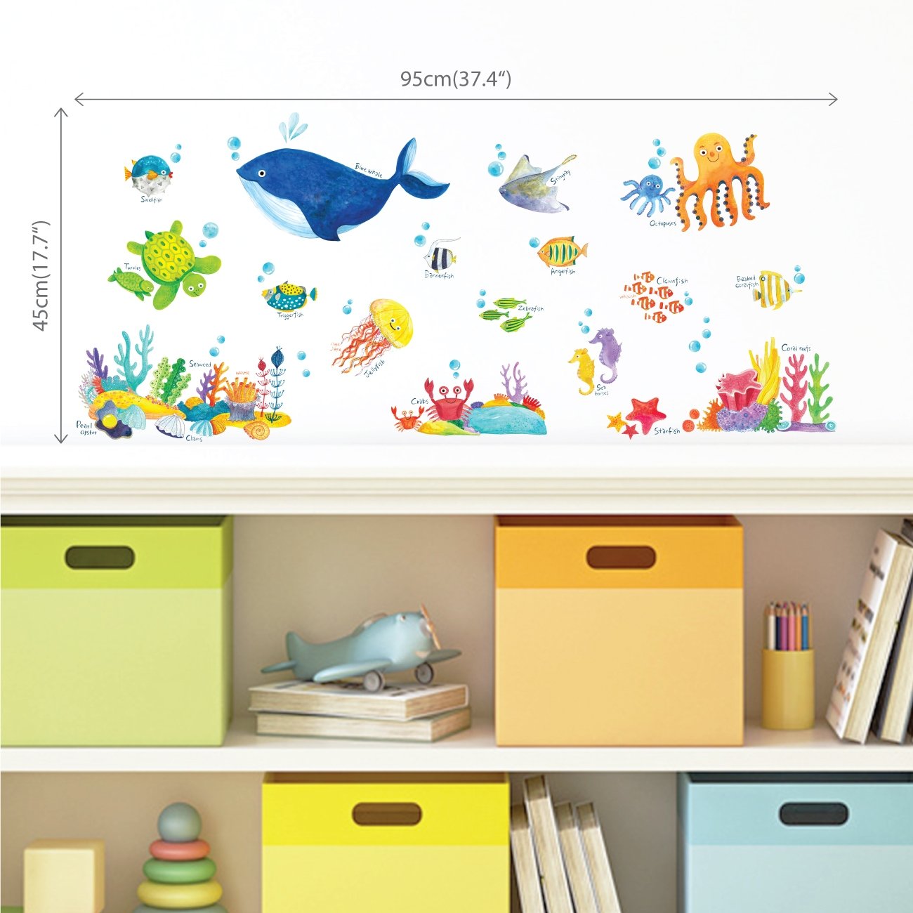 【海の子ページ】 Amazon.co.jp: DECOWALL DS-8027 海の中 海の生き物 (小