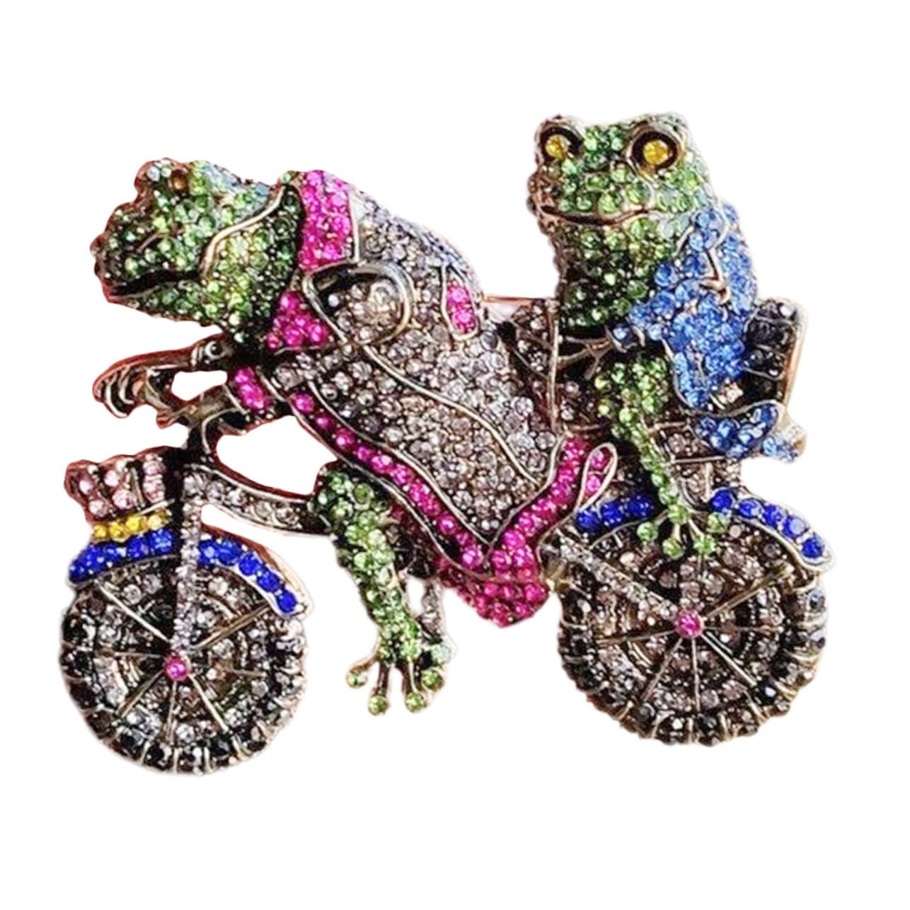 VALICLUD 2st Frosch Brosche Ästhetische Anstecknadel Damenbekleidungszubehör Retro-brosche Hutnadel Für Männer Broschen Und Anstecker Für Damen Frosch-stift Colorful Zink Legierung