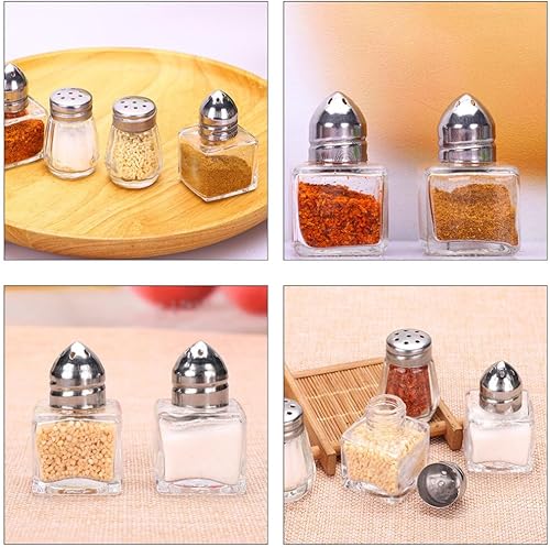 Miniatura 9 de HEMOTON Mini tarro de especias terrarios traje negro mini terrario condimento frascos mini decorativo barbacoa botella pimienta mini sal sal botella