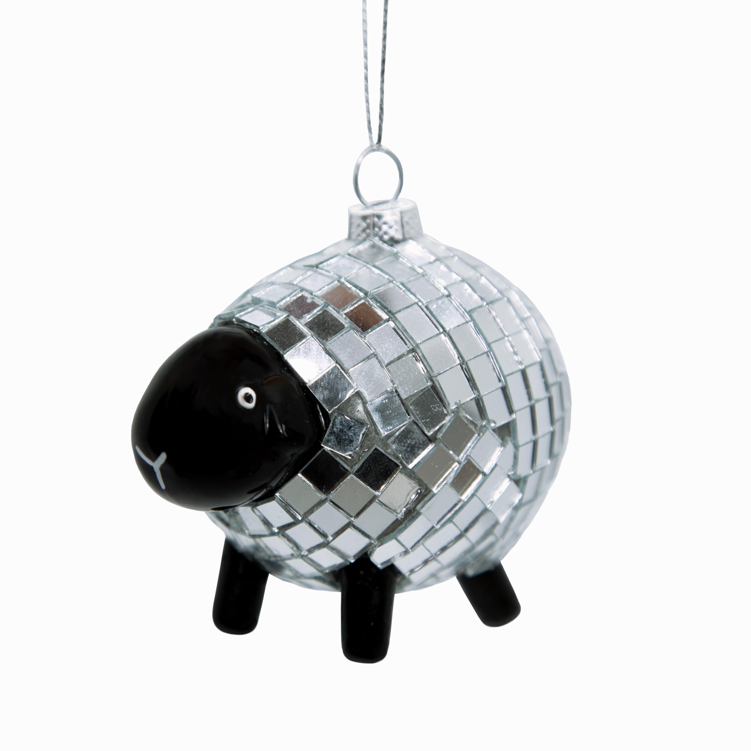Sass & Belle Silver, Black Sheep Mirror Bauble