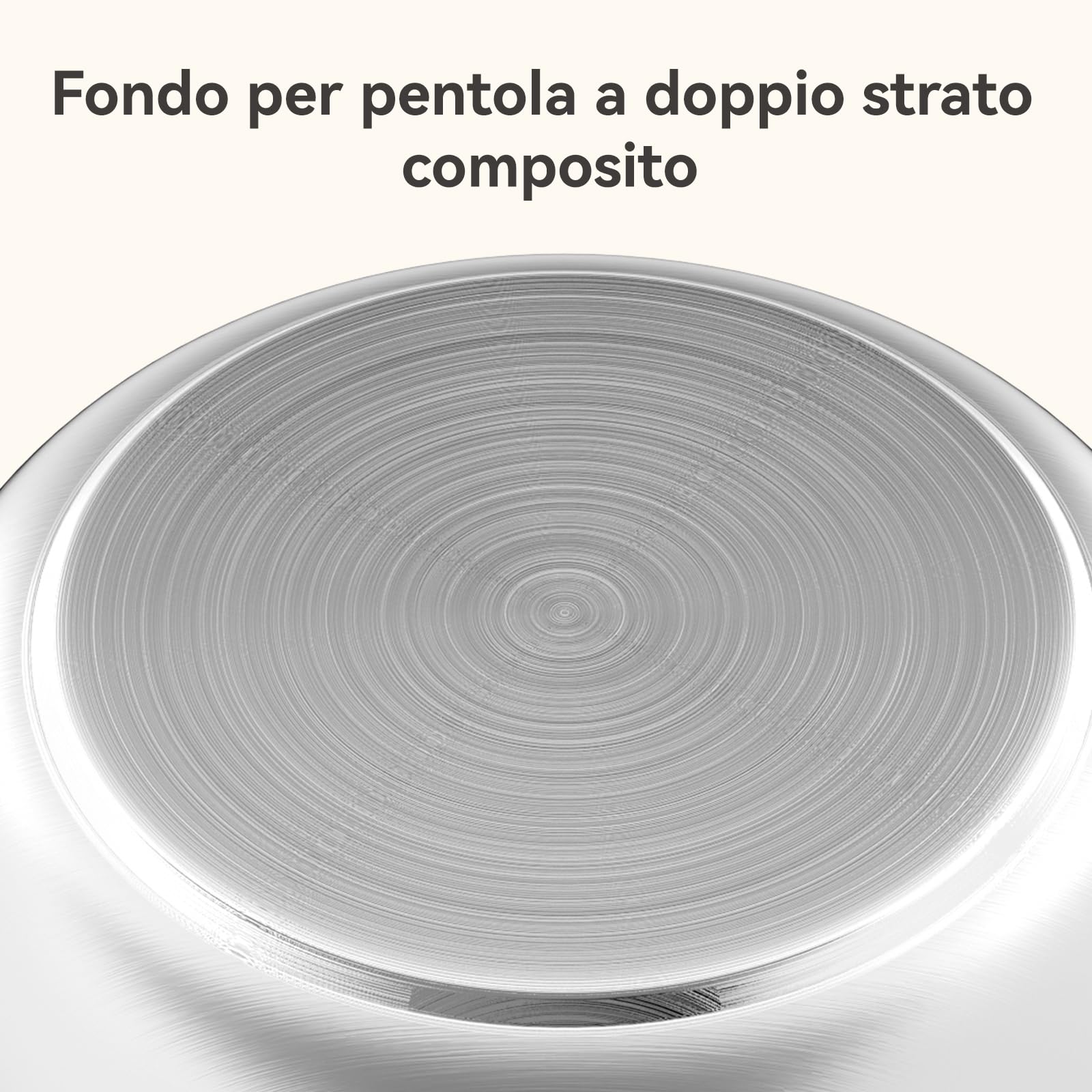 Set di pentole in acciaio inossidabile, set di pentole a induzione da cucina da 12 pezzi, funziona con piani cottura a induzione/gas, set da con coperchio in vetro,non patinato (Argento D)