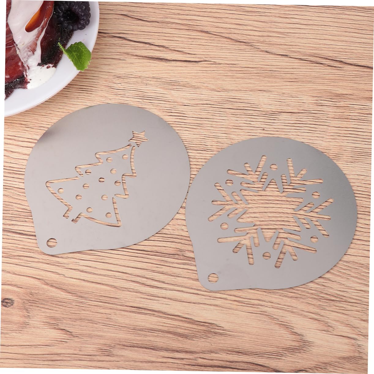 DECHOUS 3sets Stencil Inossidabile Per Latte Art Per Cappuccino e Facili e Utilizzare Per e Del