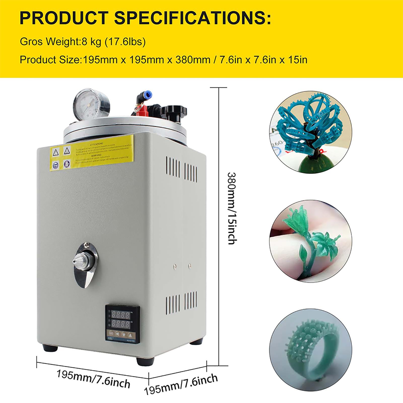 Máquina de inyección de cera para fabricación de joyas, equipo de fundición y fusión de cera, herramienta inyectora para moldes y manualidades de cera, ideal para la producción de joyas