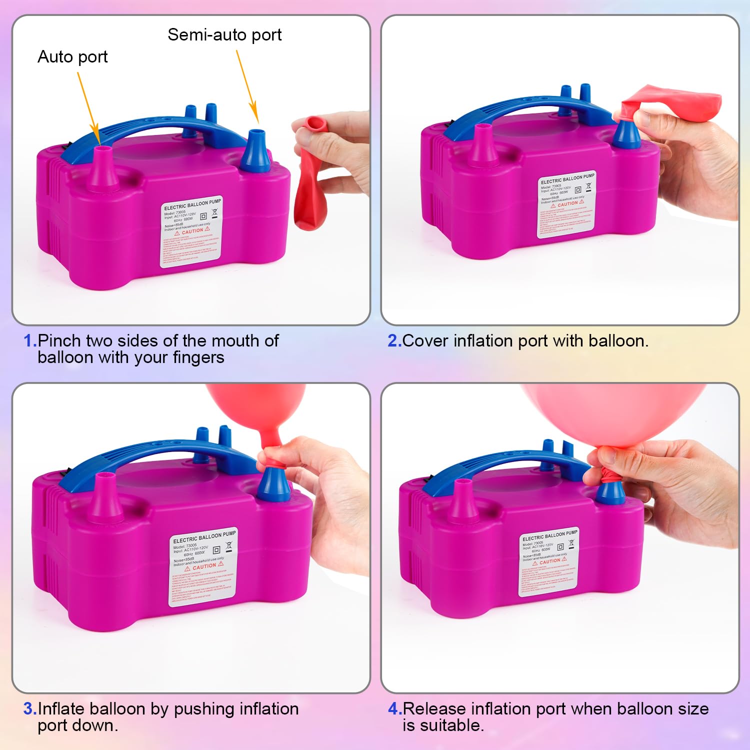 Pompe à Ballons Électrique 400W – Double Buse, Portable, Pour Fêtes Et Décoration Pompe A Ballon Pompe à Ballons Électrique 400W – Double Buse, Portable, Pour Fêtes Et Décoration Pompe A Ballon