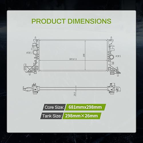 Miniatura 6 de AUTOSAVER88 Radiador compatible con Chevrolet Cruze L4 2016 2017 2018 2019 1.4L 1.6L