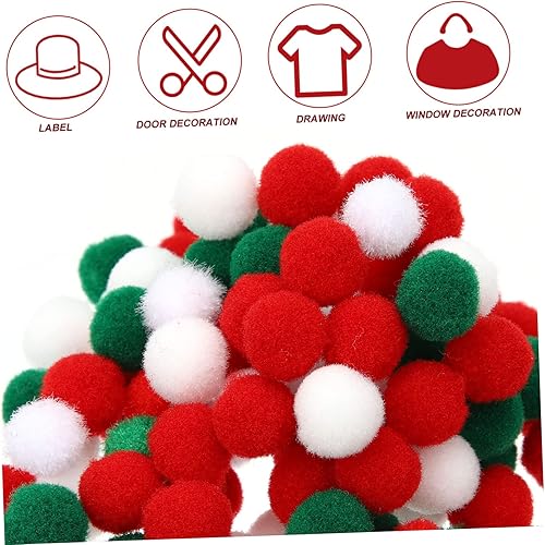 Miniatura 3 de 5 pompones pequeños de lana, bolas de fieltro esponjosas, bolas de pompones para manualidades, pompones de piel de felpa, guirnalda de flores