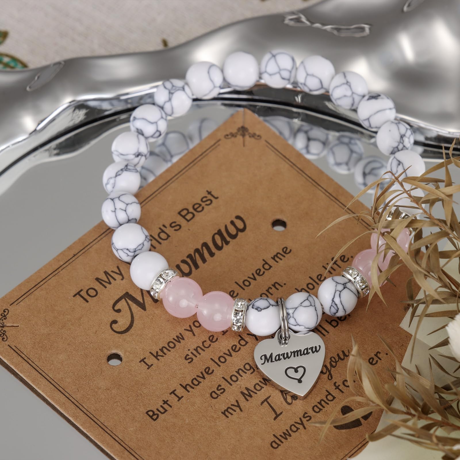 Mawmaw Gifts Bracelet for Women Promoted to Mawmaw Expecting Future First Time New Mawmaw Bracelet