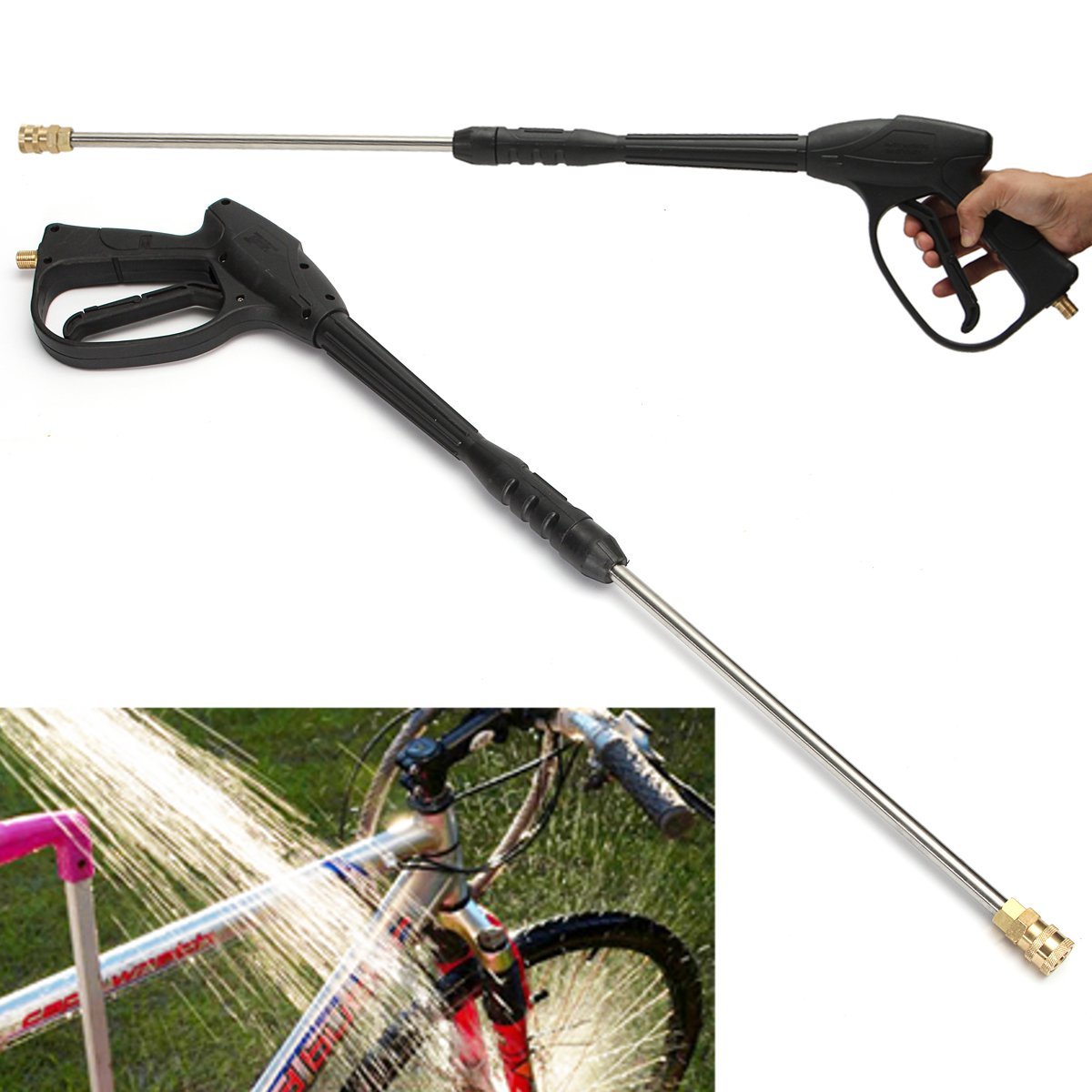 Alta Pressione Rosetta Lance Gun 3000Psi Cleaner Extension Rod Trigger Heavy Duty Cleaner Pressione