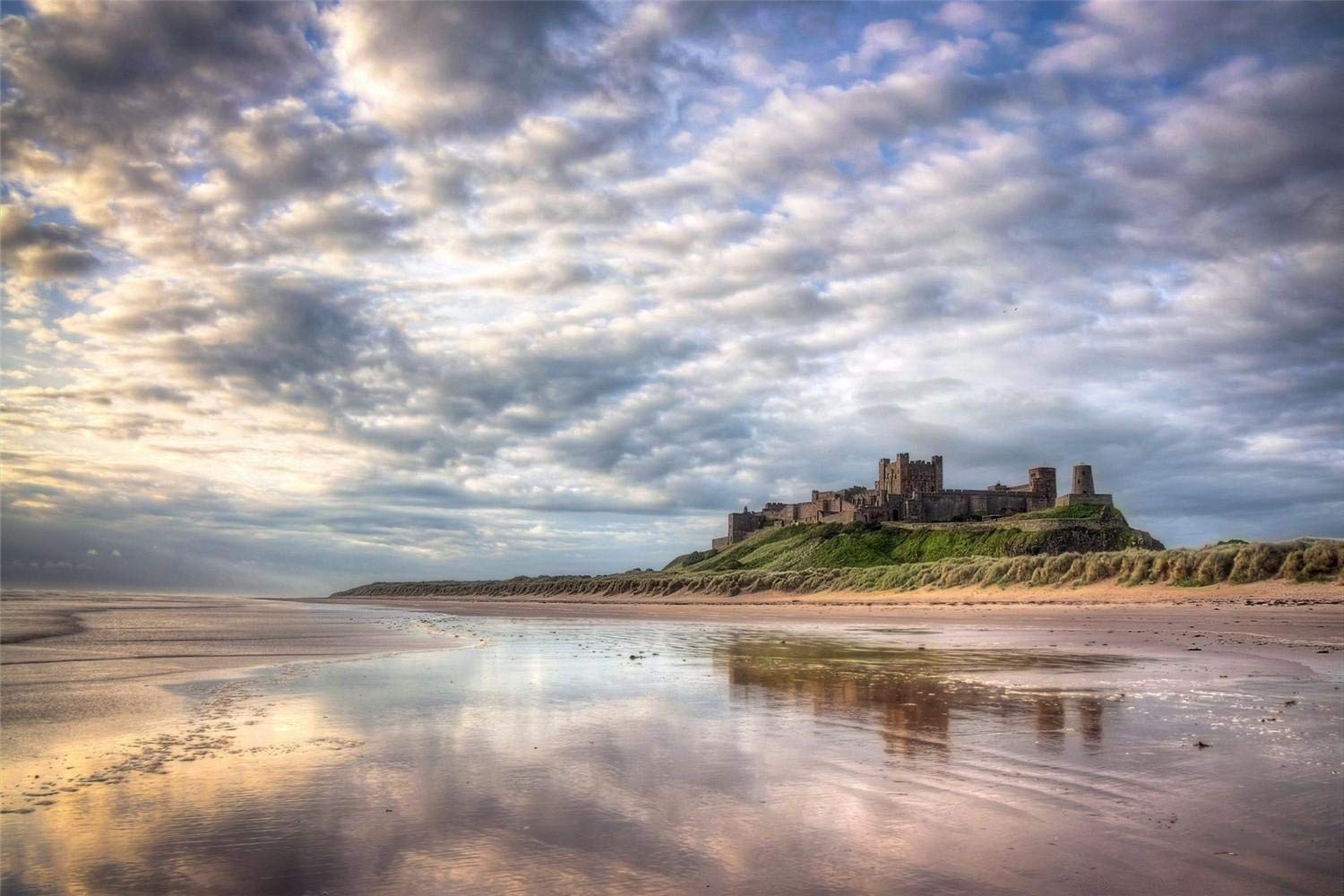 YKJPD 1000 Pieces Jigsaw Puzzles,Bamburgh Castle Northumberland Diy Picture Wooden,Decoration For The Home