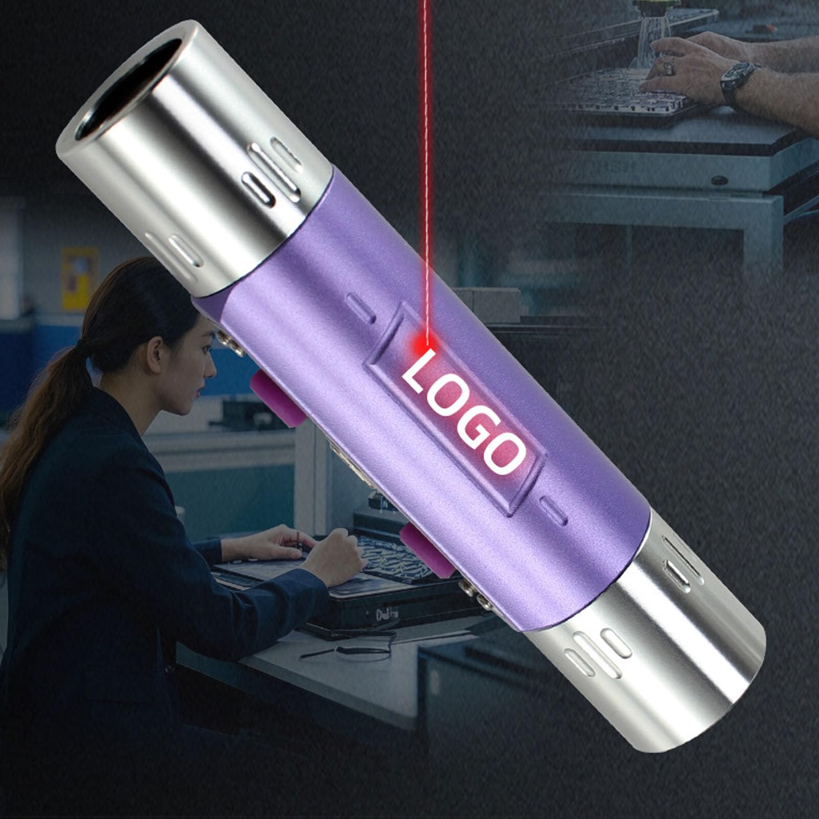Denash Torcia Luce Viola, Batteria 2000mAh, 3 Lunghezze D'onda, per Uso | Rilevamento fluorescente, lega di alluminio portatile, autonomia di 3,5 ore