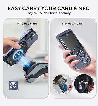 Magnetic Phone Wallet, 5 Card Holder with Adjustable Stand for iPhone 17-12