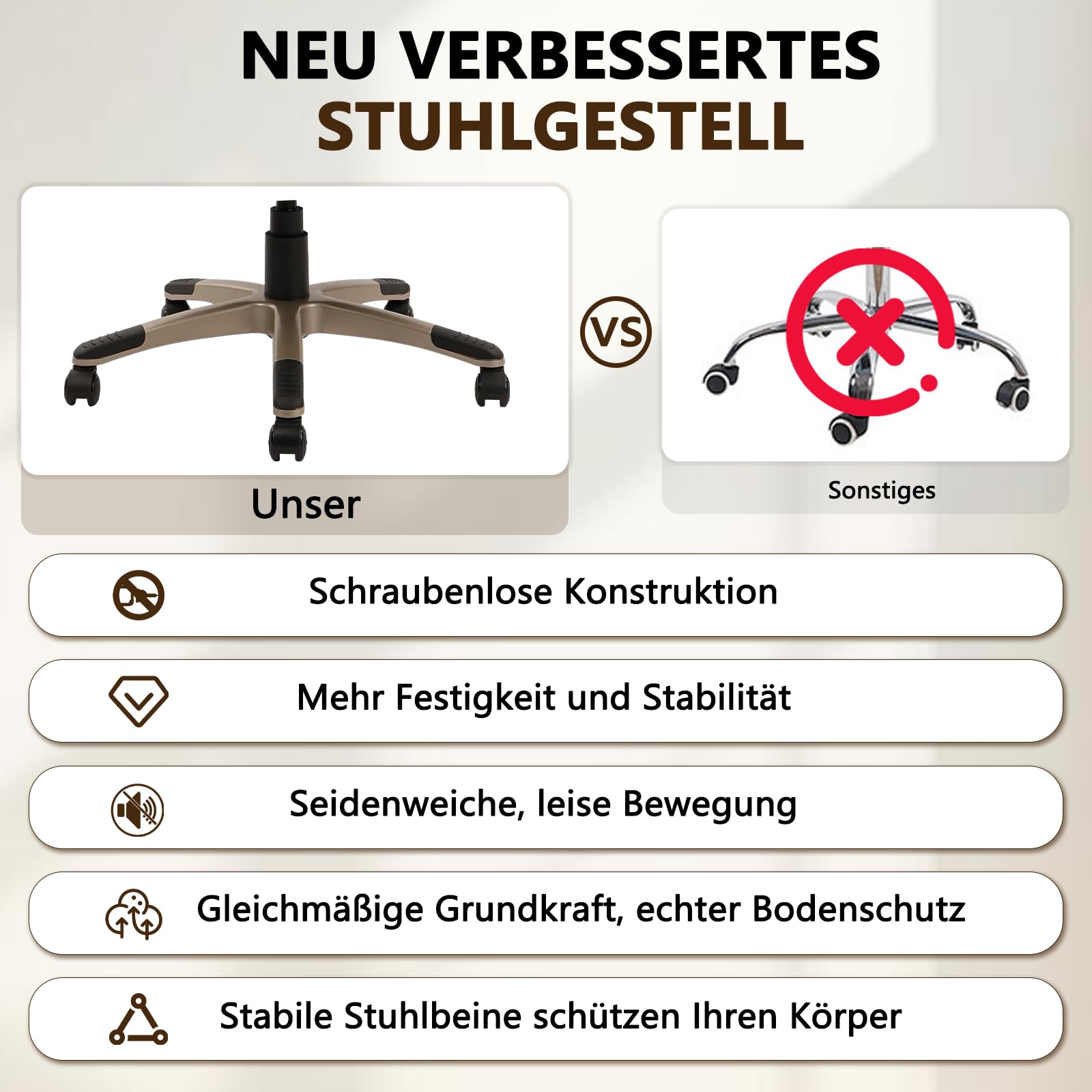 CLATINA Chefsessel Hohe Rückenlehne PU Leder Bürostuhl mit Rollen Armlehnen Ergonomische Lendenstütze Höhenverstellbar 360° Drehbarer Schreibtischstuhl für Konferenzraum Homeoffice Braun