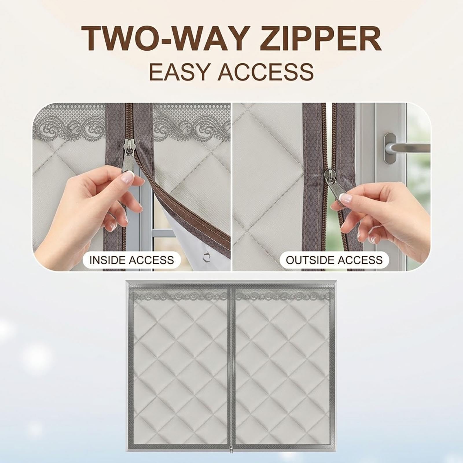 Cubierta Térmica para Ventana Kit de Sellado Cortavientos Invierno