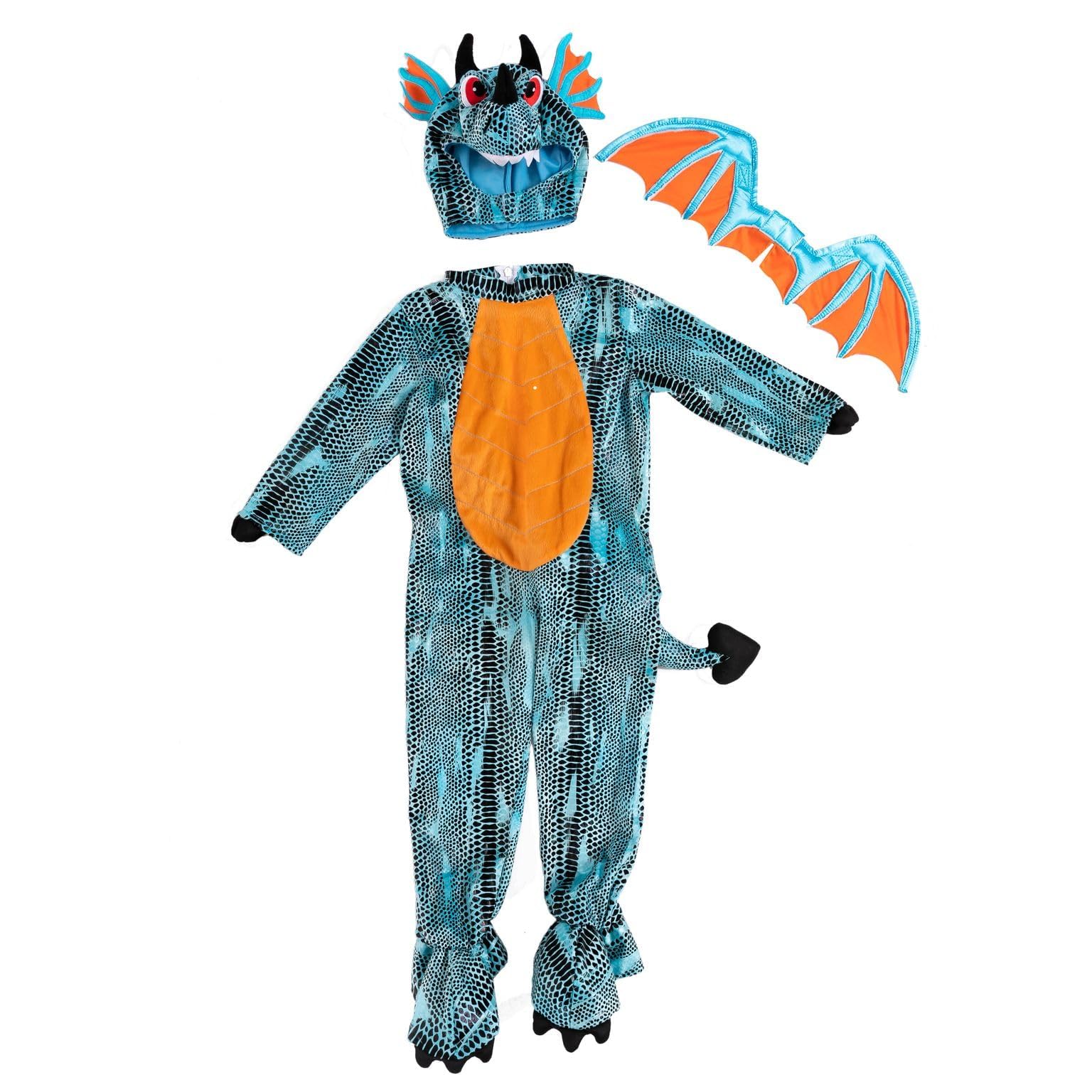 Spooktacular Creations Kostium czerwonego smoka na Halloween Trick or żart Dinozaur Dress-up gra fikcja