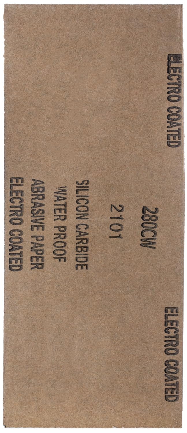 YoiYee 280 Grit Wet & Dry Sandpaper Sheets, 23 x 9.5cm, Extra Fine Abrasive Sand Paper Roll for Wood Metal, Plastic, Glass - Image 3