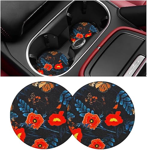 AUCELI Paquete de 2 posavasos para automóvil, portavasos universales para vehículos, 2.75 pulgadas, antideslizantes, a prueba de golpes, almohadilla