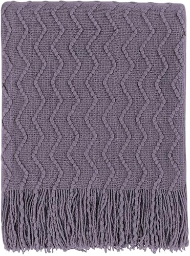 Miniatura 14 de BOURINA - Manta de punto decorativa suave y texturizada para sofá, color agua, 50 x 60 pulgadas