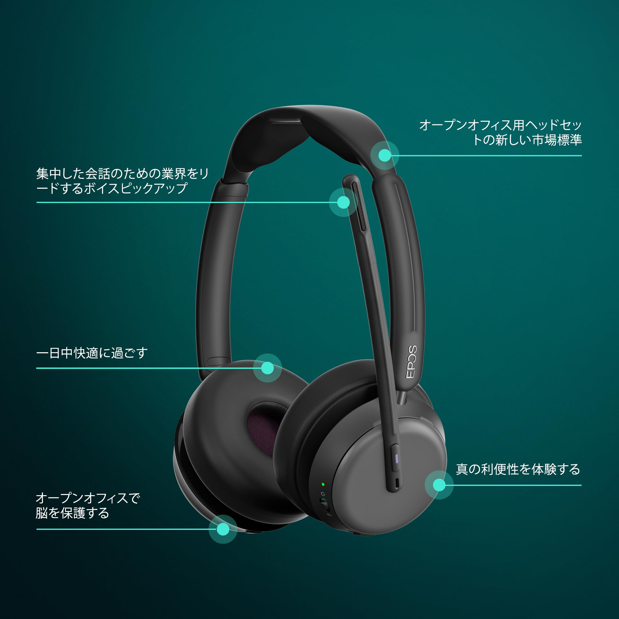 Amazon.co.jp: EPOS IMPACT 1060T ANC オフィスヘッドセット