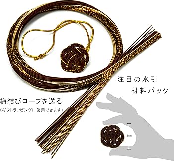 本物　芸妓　裾引き　二つ綿　梅に流水 Amazon.co.jp: MIZUHIKI 水引セット 水引き 紐 含める 水引飾り 梅結び
