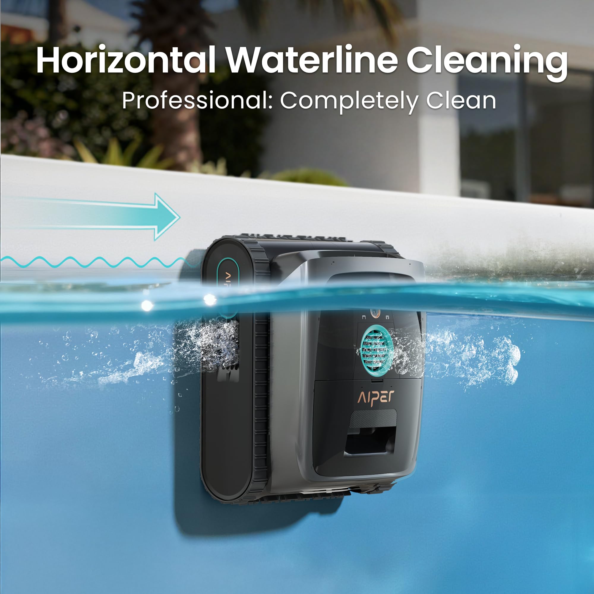 Aiper Scuba S3, Robot pulisci piscina adatto a piscine interrate, senza fili 18,1m³/h fino a 150m²