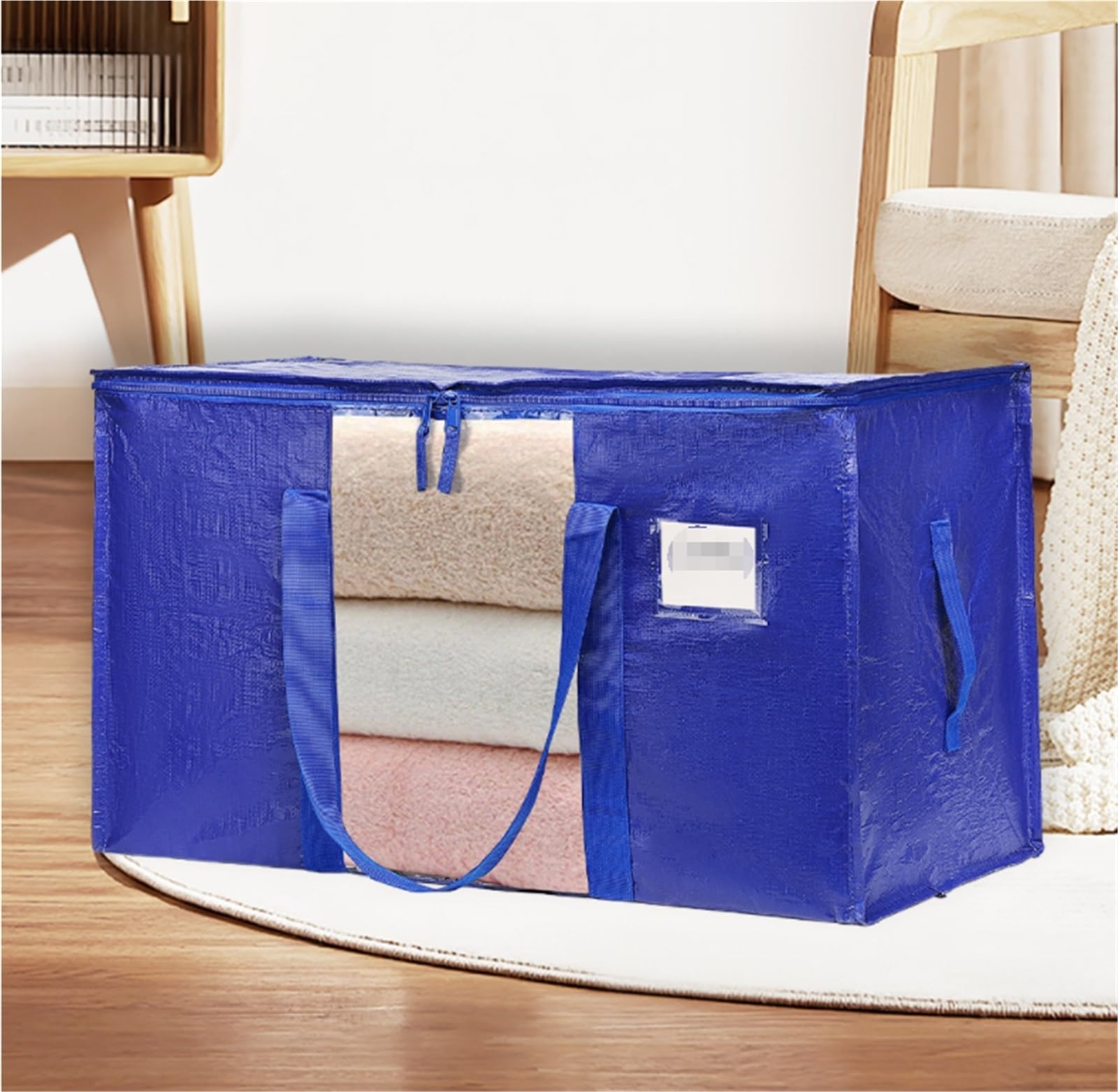 Bolsas Almacenaje Ropa Bolsa De Almacenamiento con Asas Dobles, Suministros For Mudanzas De Ropa, Bolsa De Asas De Almacenamiento Organizador Armario para Edredones(Stripe)