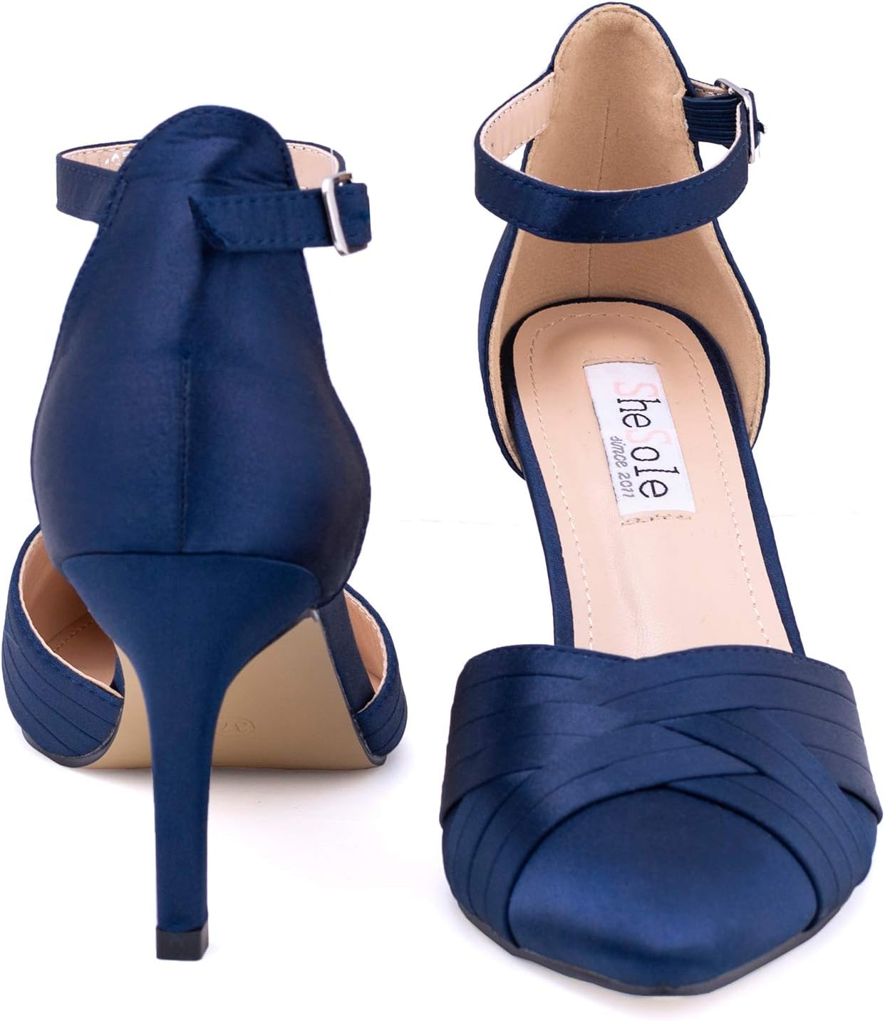 Women's High Heel Pumps Pointed Toe Dress Prom Shoes - Image 2