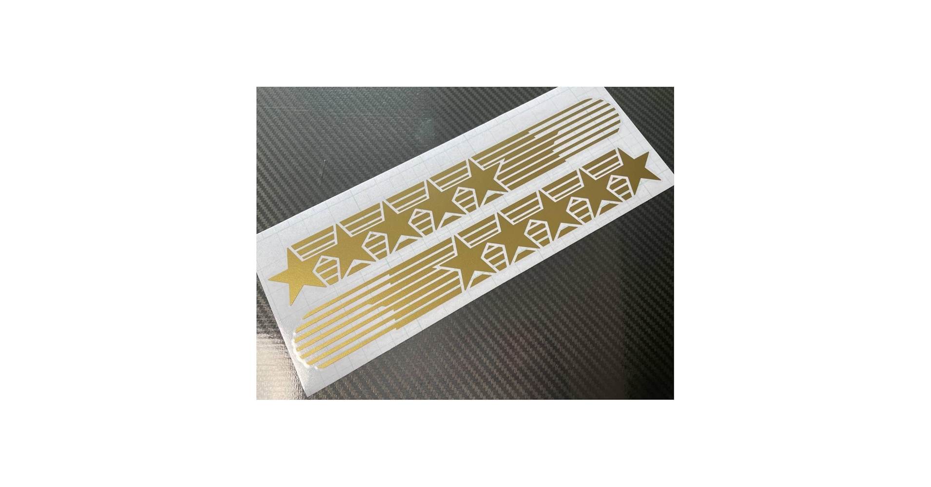 Amazon.co.jp: ZIPANG風 5連星3金色 4cm x 30cm 左右セット