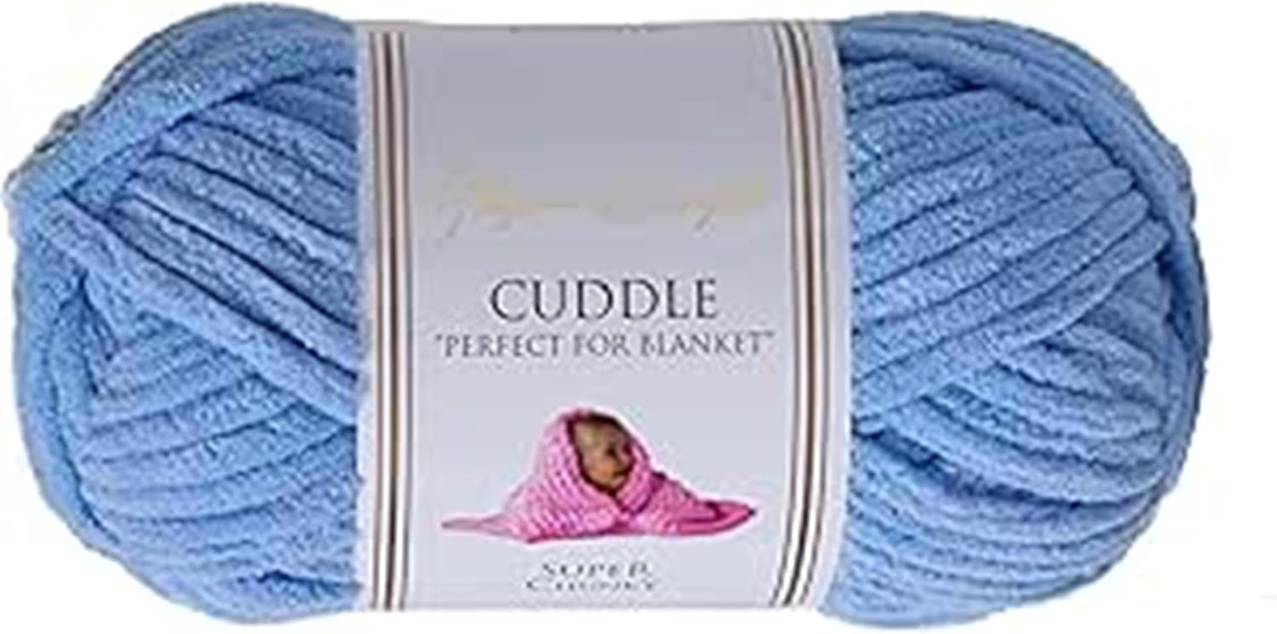 Utopia Crafts Cuddle Super Chunky Chenille Soft Yarn for Knitting and Crochet (Sky, 100g)